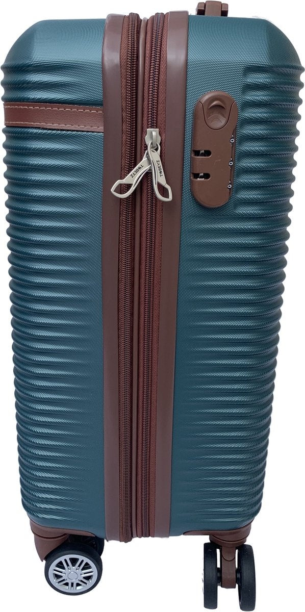 3-delig Kofferset - Groen Handbagage - Verrijdbaar op 4 Wielen - Stevig ABS - TSA Slot -Lichtgewicht, Trolley - Image 6