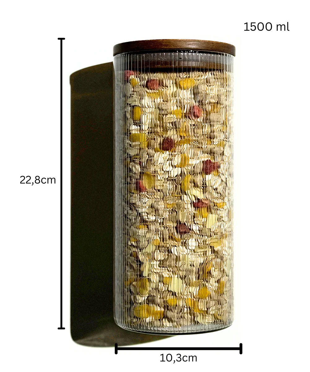 Acacia Voorraadpot Stripe | 2 stuks | 1500 ml - Image 2