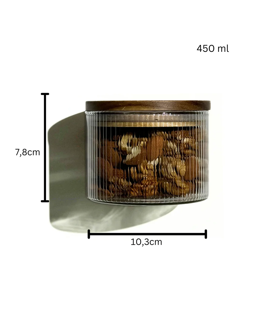 Acacia Voorraadpot Stripe | 2 stuks | 450 ml - Image 3
