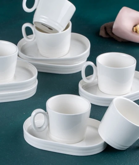 ACR Bianco Perla Nescafe - Koffieset 12 Delig | 6 Persoons