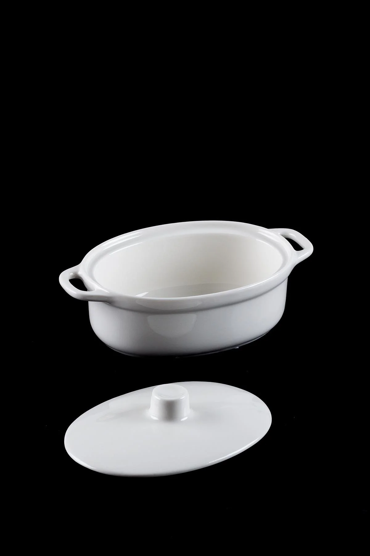 ACR Bianco perla Ovenschaal Ovaal met Deksel 26 Cm