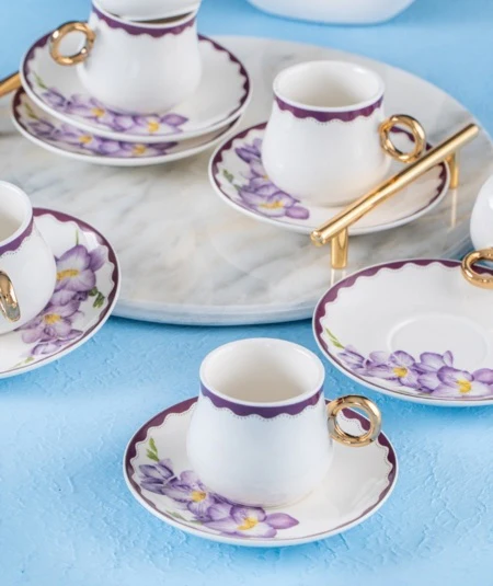 Acr Estela  Espressoset 12-Delig | 6-Persoons Paars