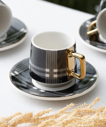 ACR Mira Espressoset 12 Delig | 6 Persoons Zwart