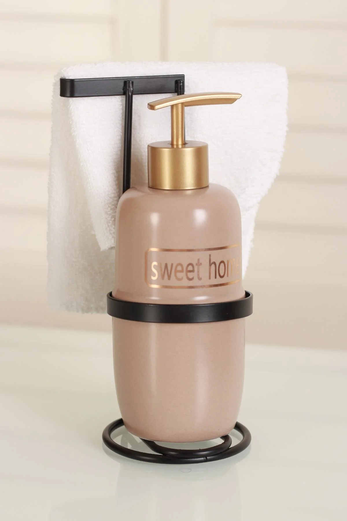 ACR Sandy Vloeibare Zeephouder Met Metalen Hanger Cream