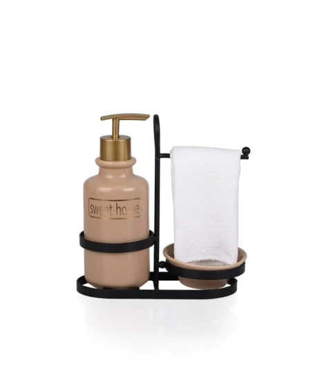 ACR Sandy Vloeibare Zeephouder Met Metalen Hanger Cream