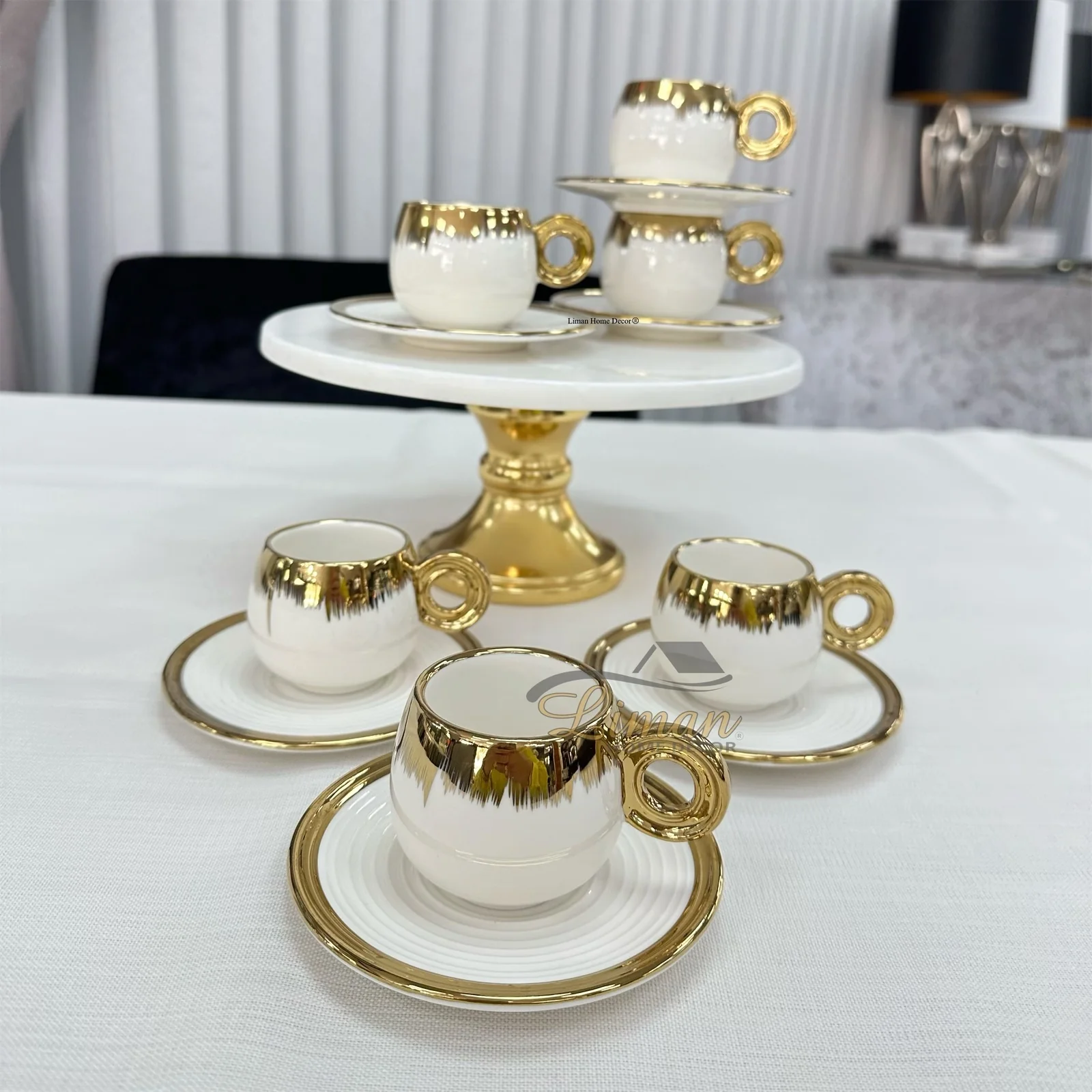 ACR Venus Espressoset 12 Delig | 6 Persoons Goud