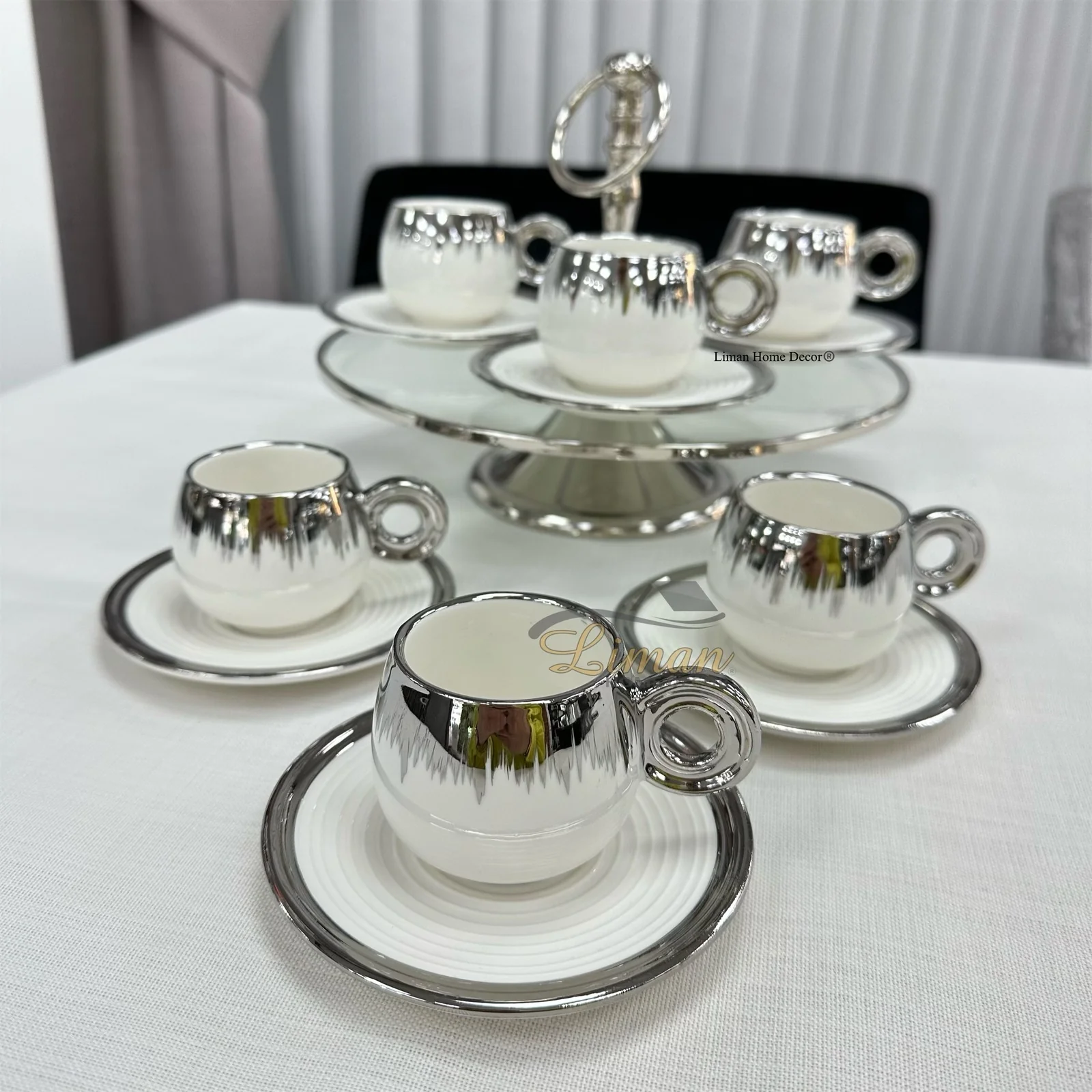 ACR Venus Espressoset 12 Delig | 6 Persoons Zilver