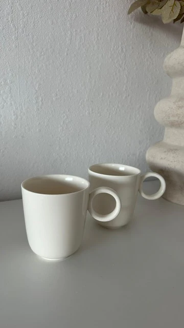 Alvea Keramiek koffiemokken 400 ml – Crème glans | 2 Delig - Image 3