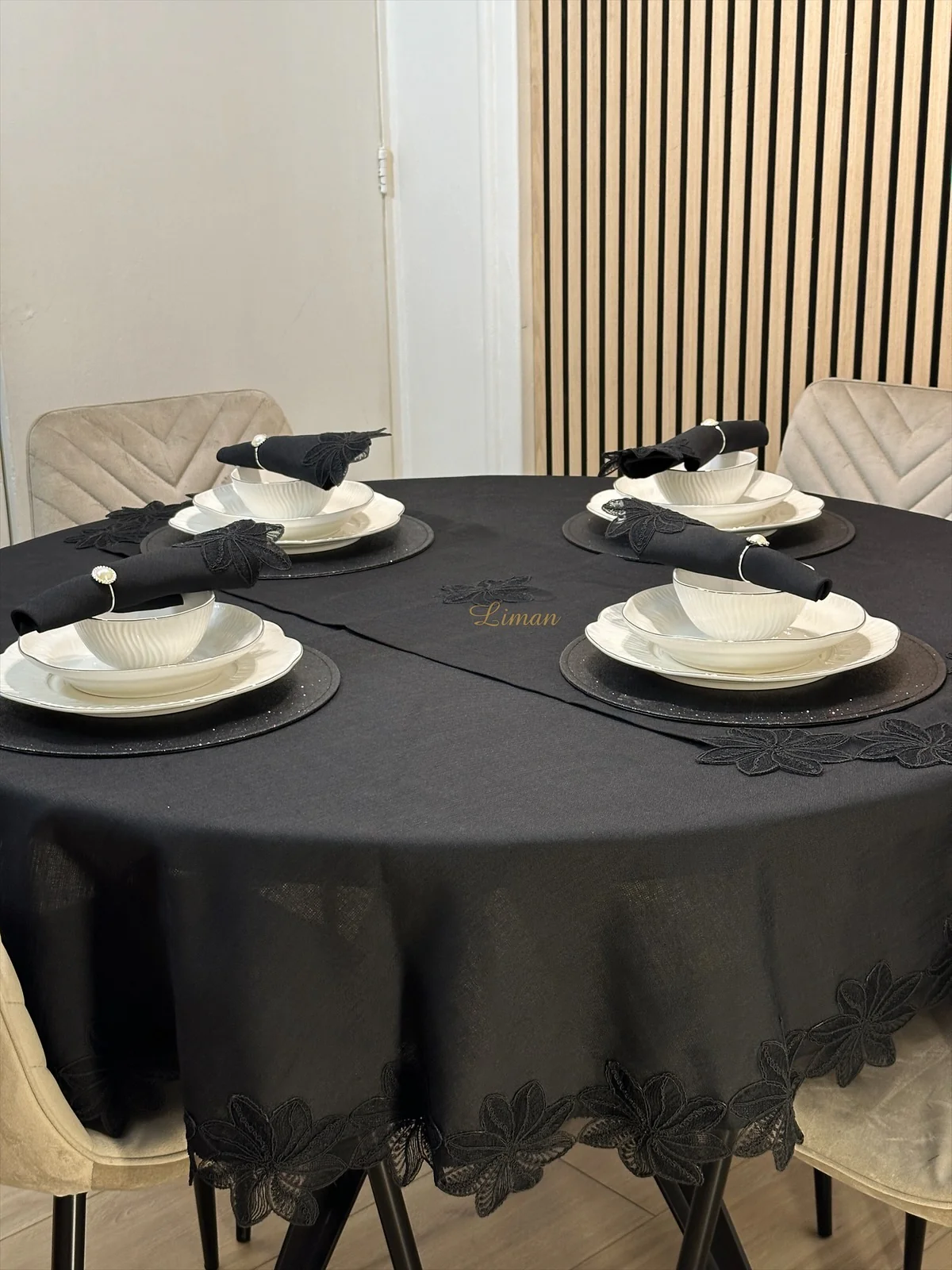Artemis Tafelkleed Set Met Server Zwart 18 Delig - Image 10