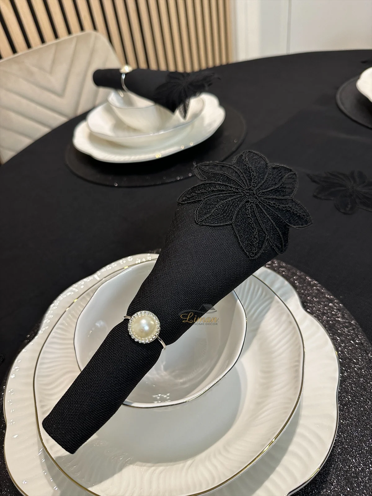 Artemis Tafelkleed Set Met Server Zwart 18 Delig - Image 7