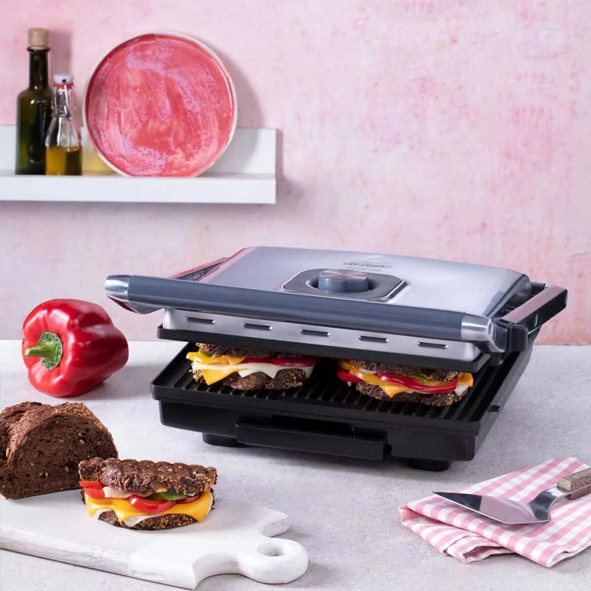 Arzum Metalium Grill & Sandwich Maker - 2000W - Image 4