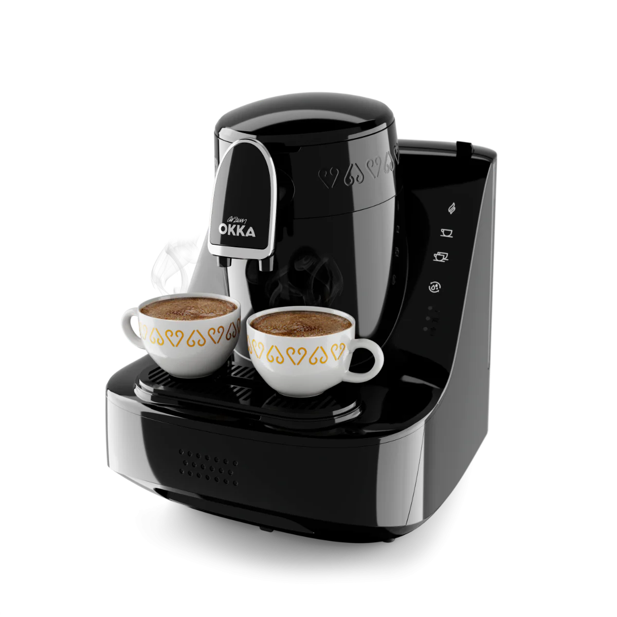 ARZUM OKKA ELITE TURKS KOFFIEZETAPPARAAT | ZWART-CHROOM - Image 2