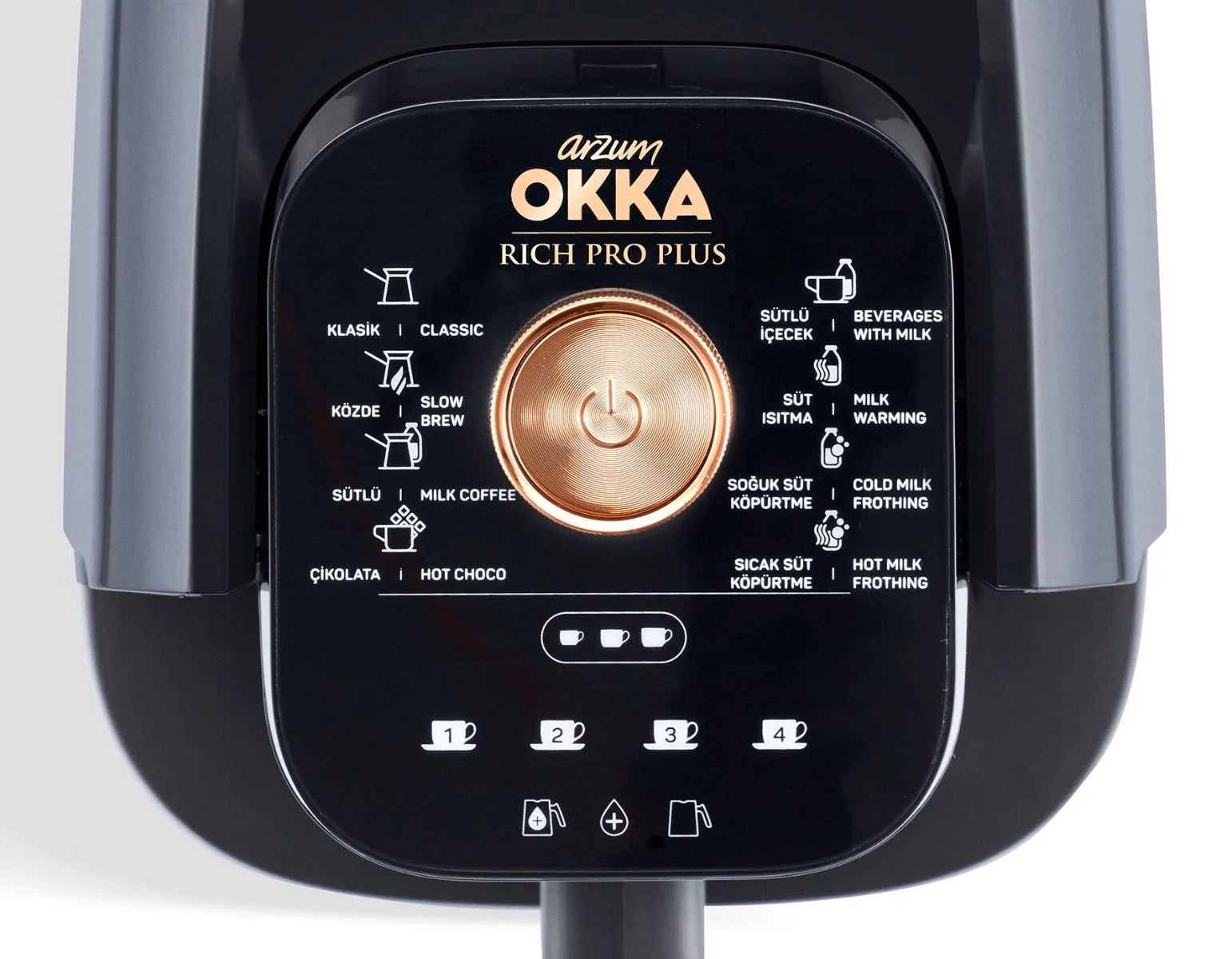 Arzum OKKA Rich Spin Pro Turkse koffiemachine met waterreservoir copperkleur - Image 2