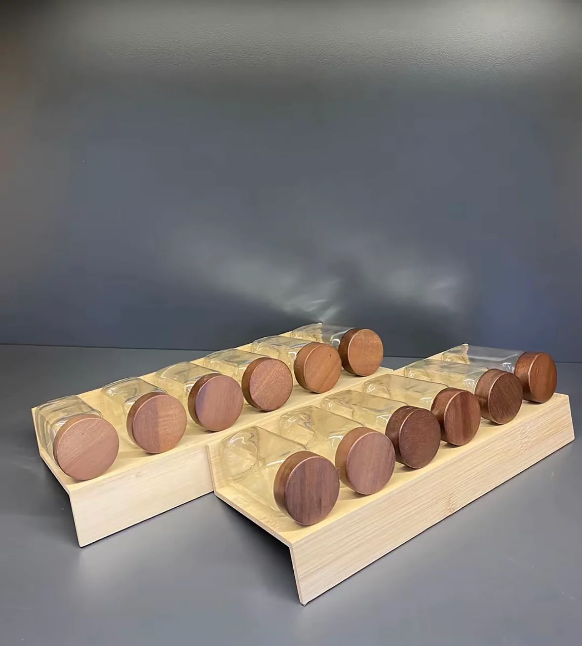 Bamboe kruidenrek voor lade | 2 stuks | 12 potjes - Image 2