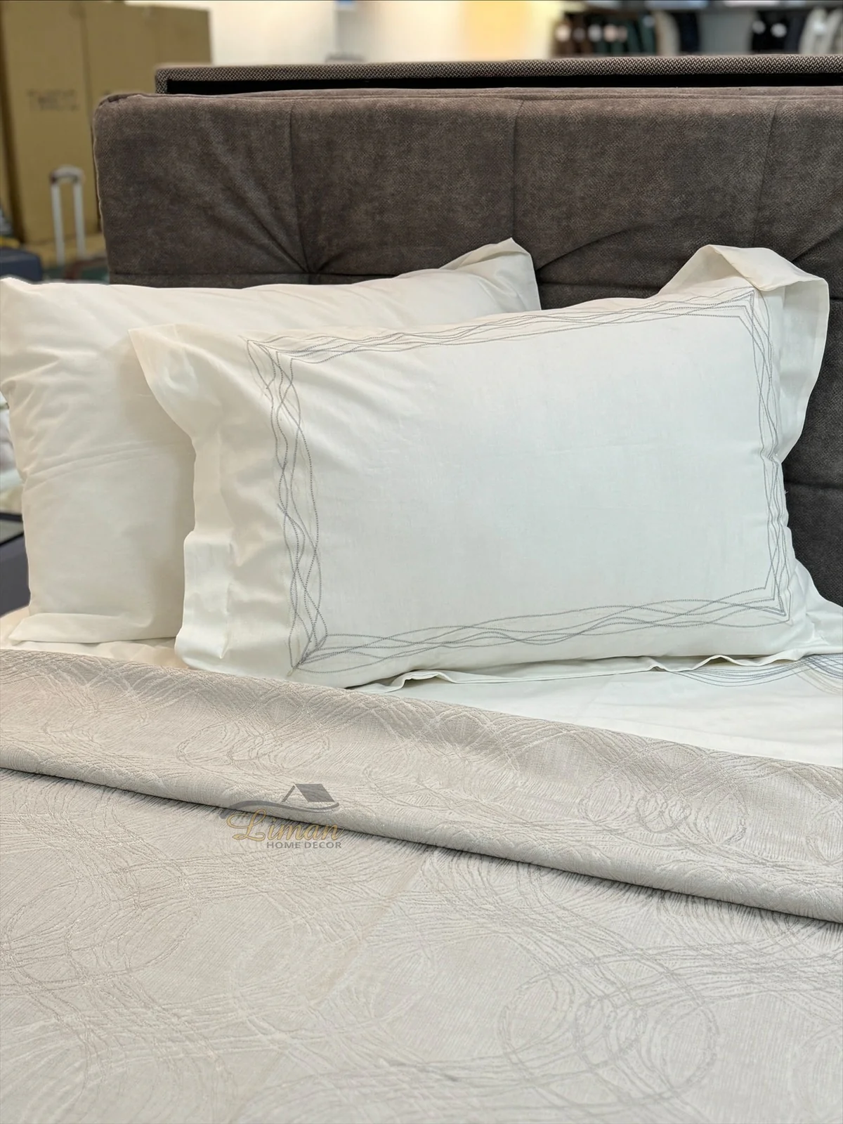 Bella Home Aren Dunne Spreiset 7 delig Beige - Image 4