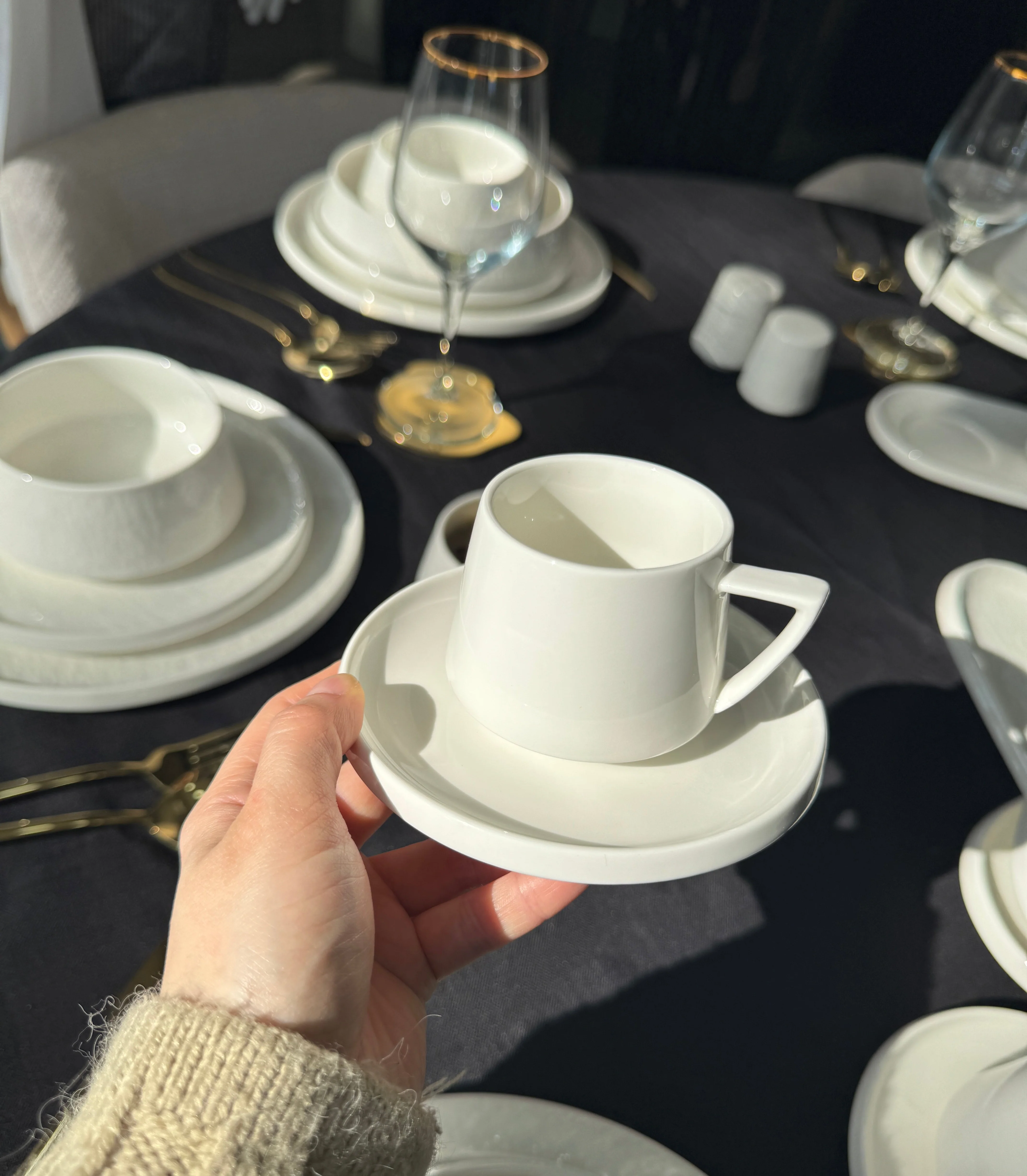 BELLON ESPRESSOSET WIT 12-DELIG | 6 PERSOONS