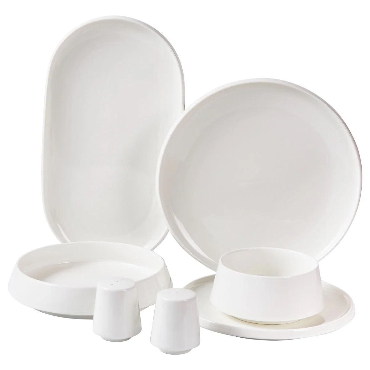 Bellon Servies set 27 delig | 6 persoons Wit Relief - Image 3