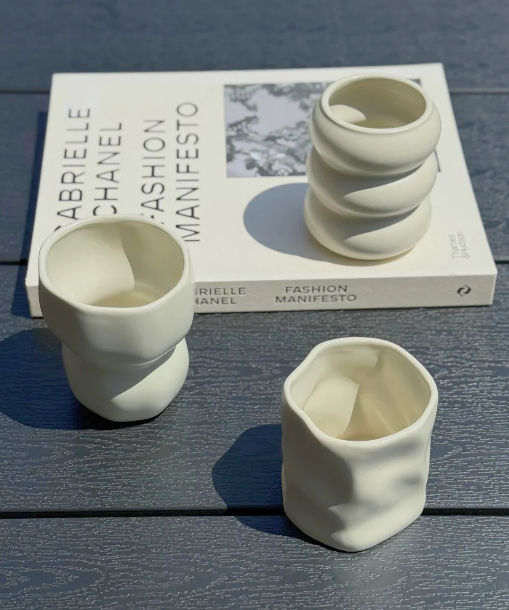 Bobble keramieken Mok Beige | 2 Delig - Image 4