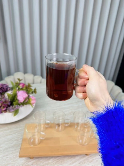 Borosilicaat Theeglas 6 Delig | 260 ML