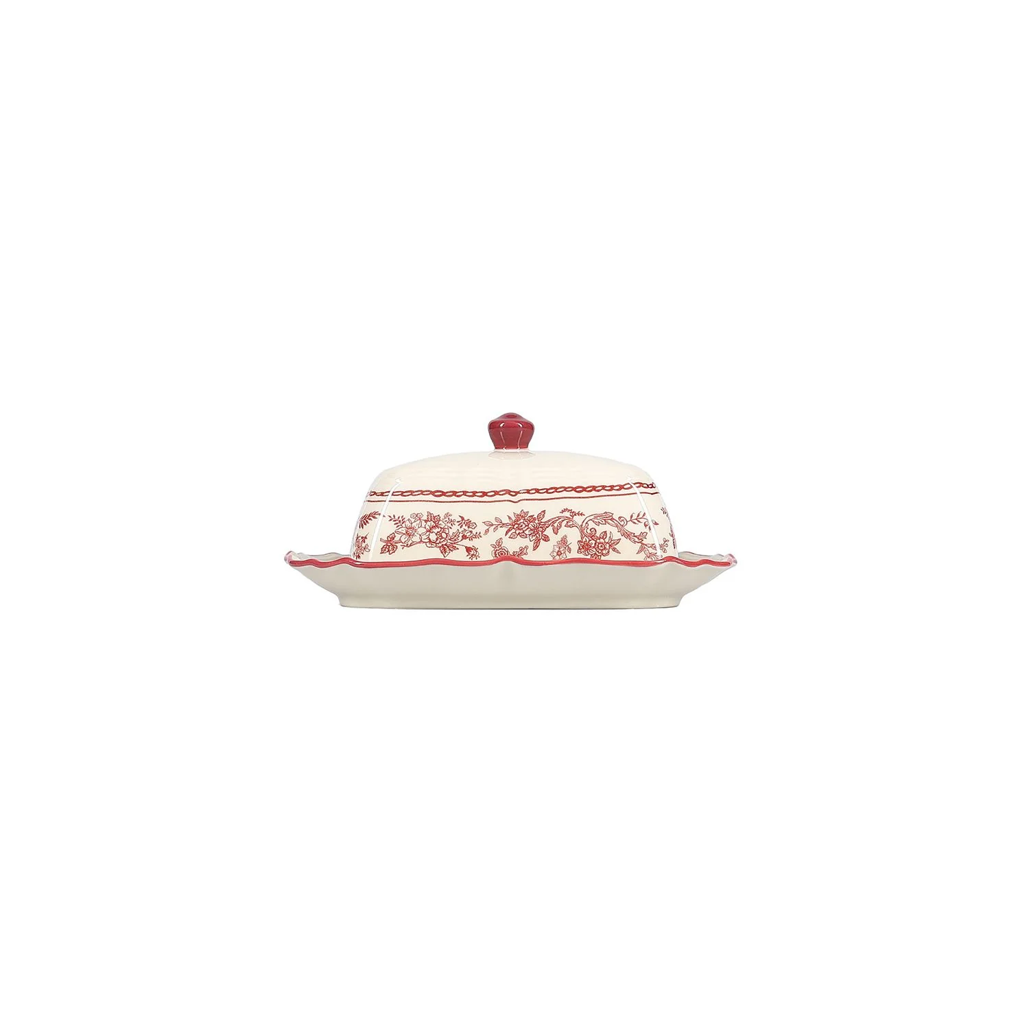 Boterpot 20x14,5xH8,5cm burgundy Cyril