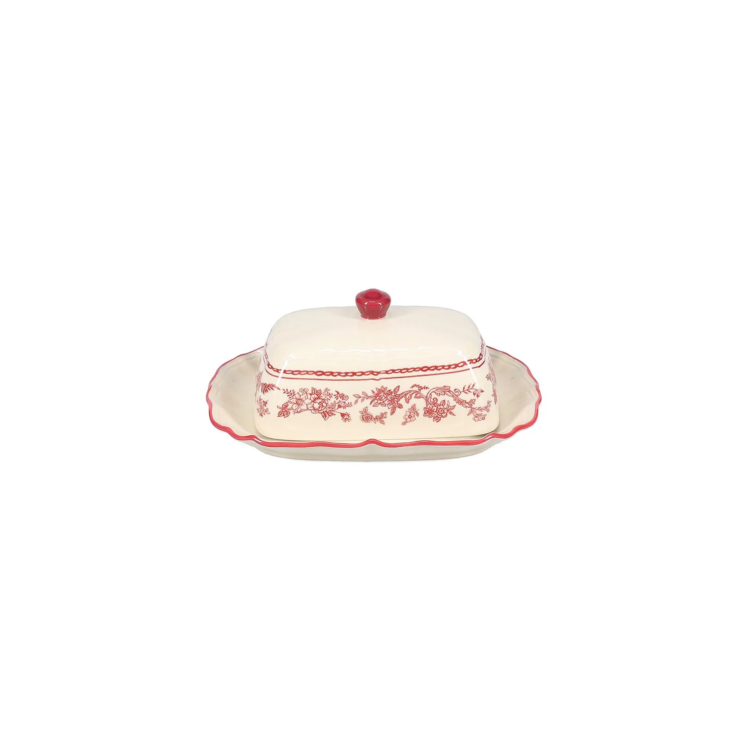 Boterpot 20x14,5xH8,5cm burgundy Cyril - Image 2
