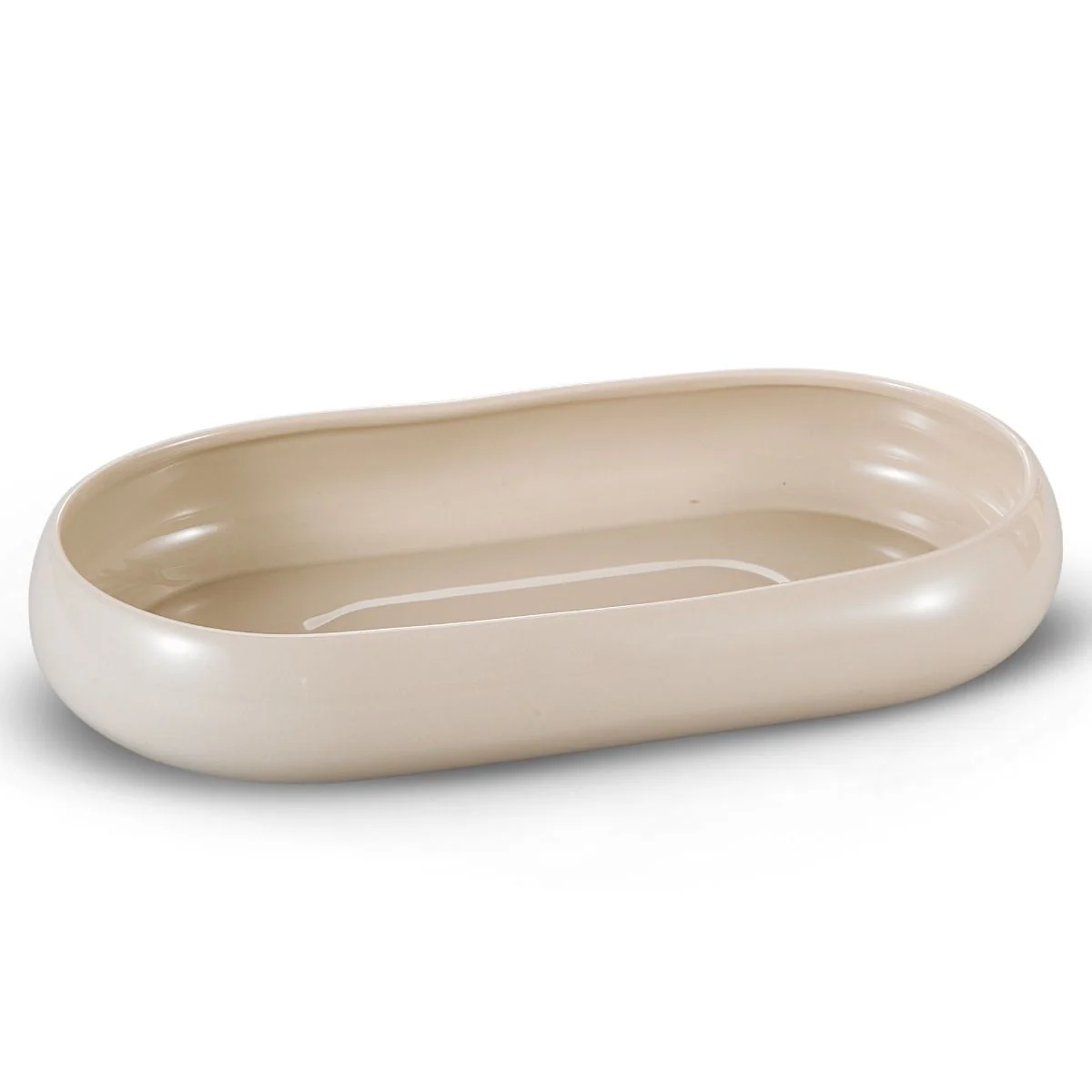 BRICARD BONDY SCHAAL | OVAAL 35 X18 X6 CM TAUPE