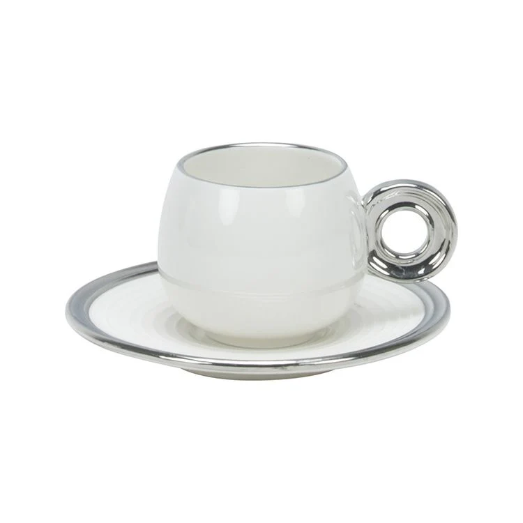 Bricard Queen Espressoset Wit - Zilver 12 Delig | 6 Persoons - Image 4