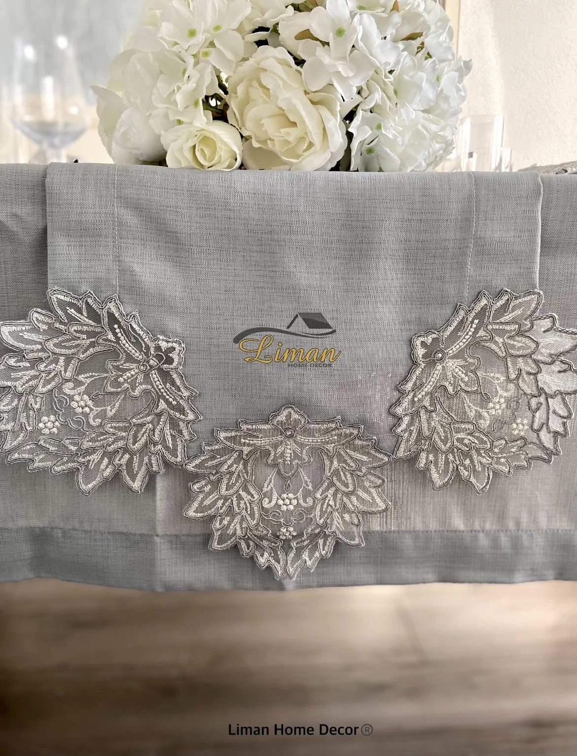 Cinar Tafelkleed Set Met Placemat Grijs 34 Dlg - Image 9