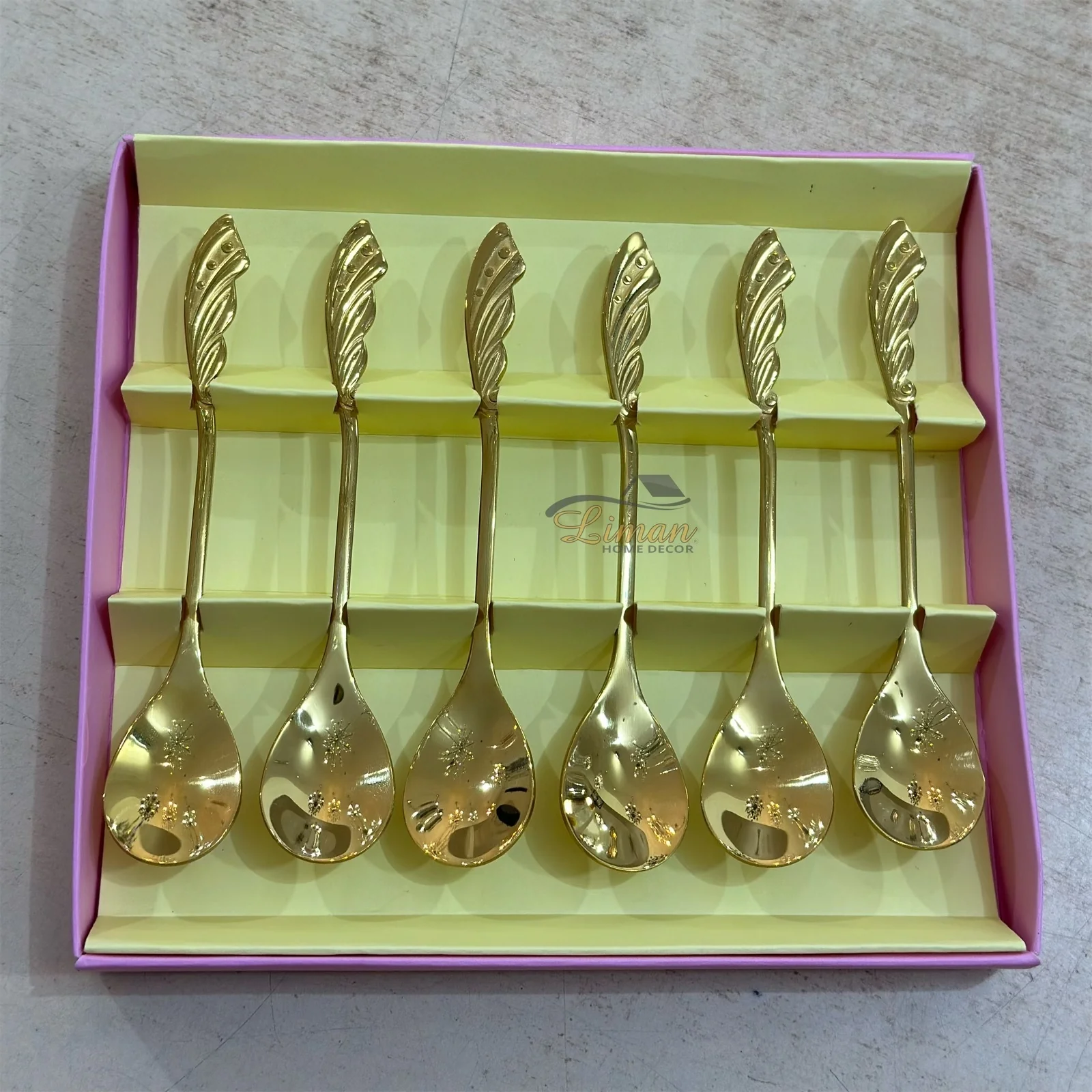 Collectie Theelepel Veer Goud 6 Delig - Image 3