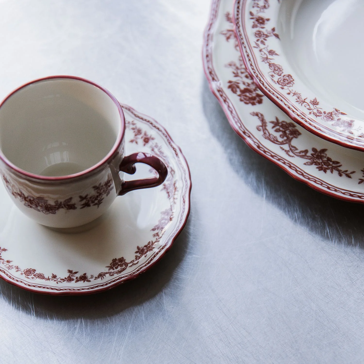 CYRIL burgundy Cappuccino/Nescafeset 8-Delig | 4- persoons 21,5CL - Image 2