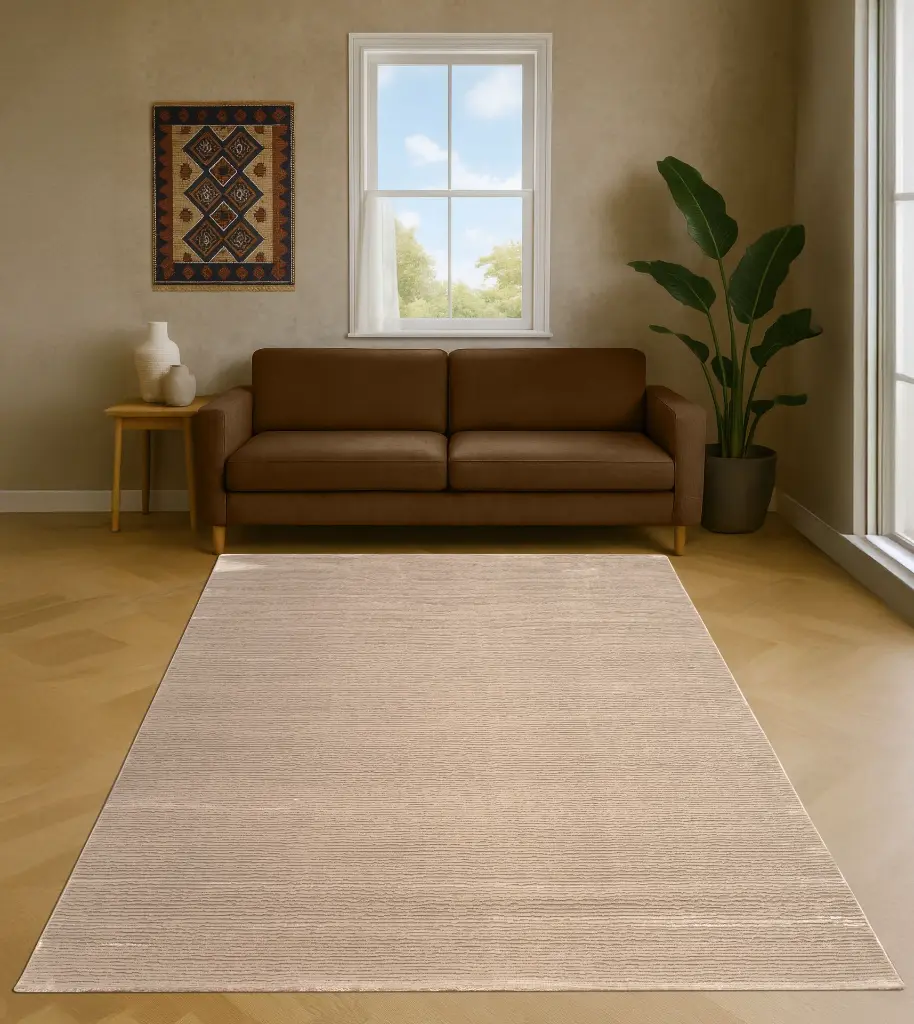 DALLAS 101  HALI BEIGE - Eenkleurig - Effen