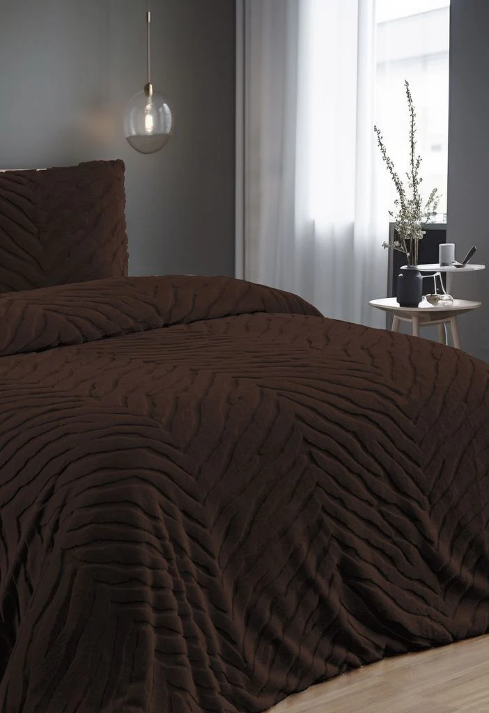 Diamond 3-delige Zebra Bont Comforter (Dekbedset) – 220x240 cm – Bruin - Image 2