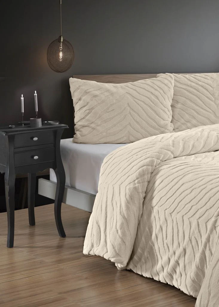 Diamond 3-delige Zebra Bont Comforter (Dekbedset) – 220x240 cm – Beige - Image 2