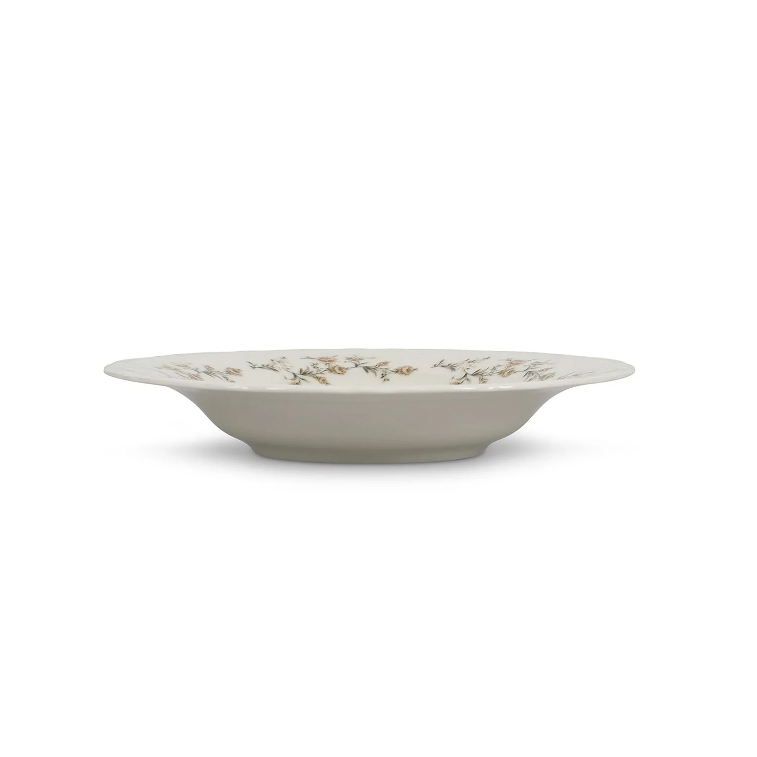 Diep bord 23,5/14xH4cm brown flower Retro - Image 2