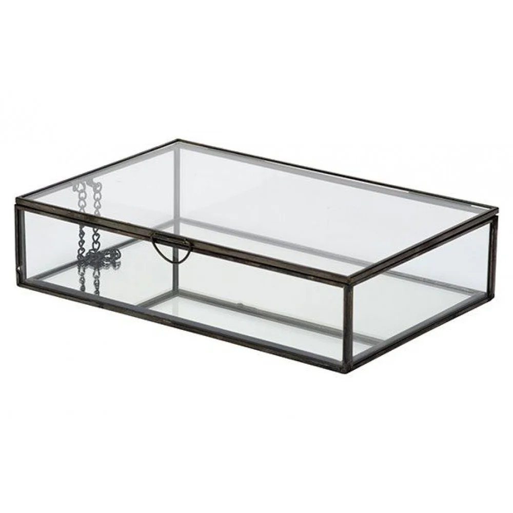 DOOS GLASS ZWART 22X14,5XH5,3CM METAAL - Image 3