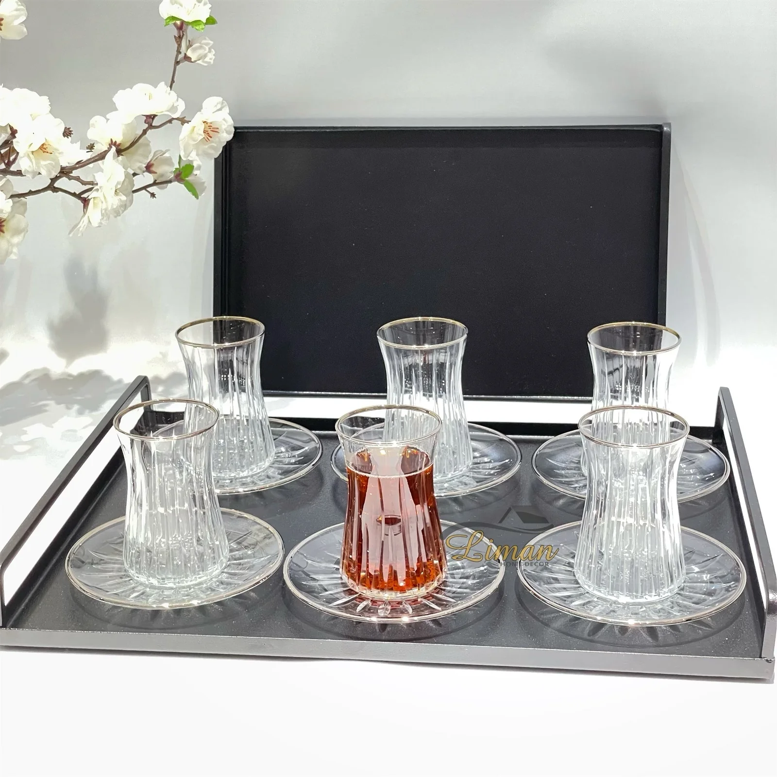 Esco Isik Zilver Theeset 12 Delig | 6 Persoons - Image 3