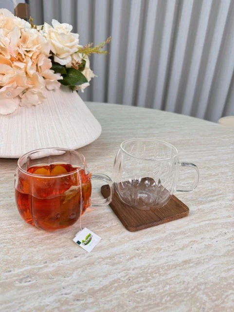 Flora 2 delige Borosilikatglas | 400 ml - Image 2