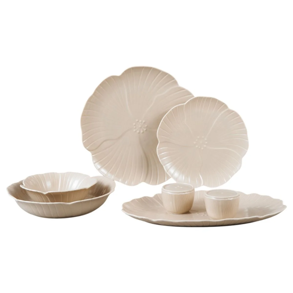 Florange Taupe Servies set 27 delig | 6 persoons - Bricard - Image 3
