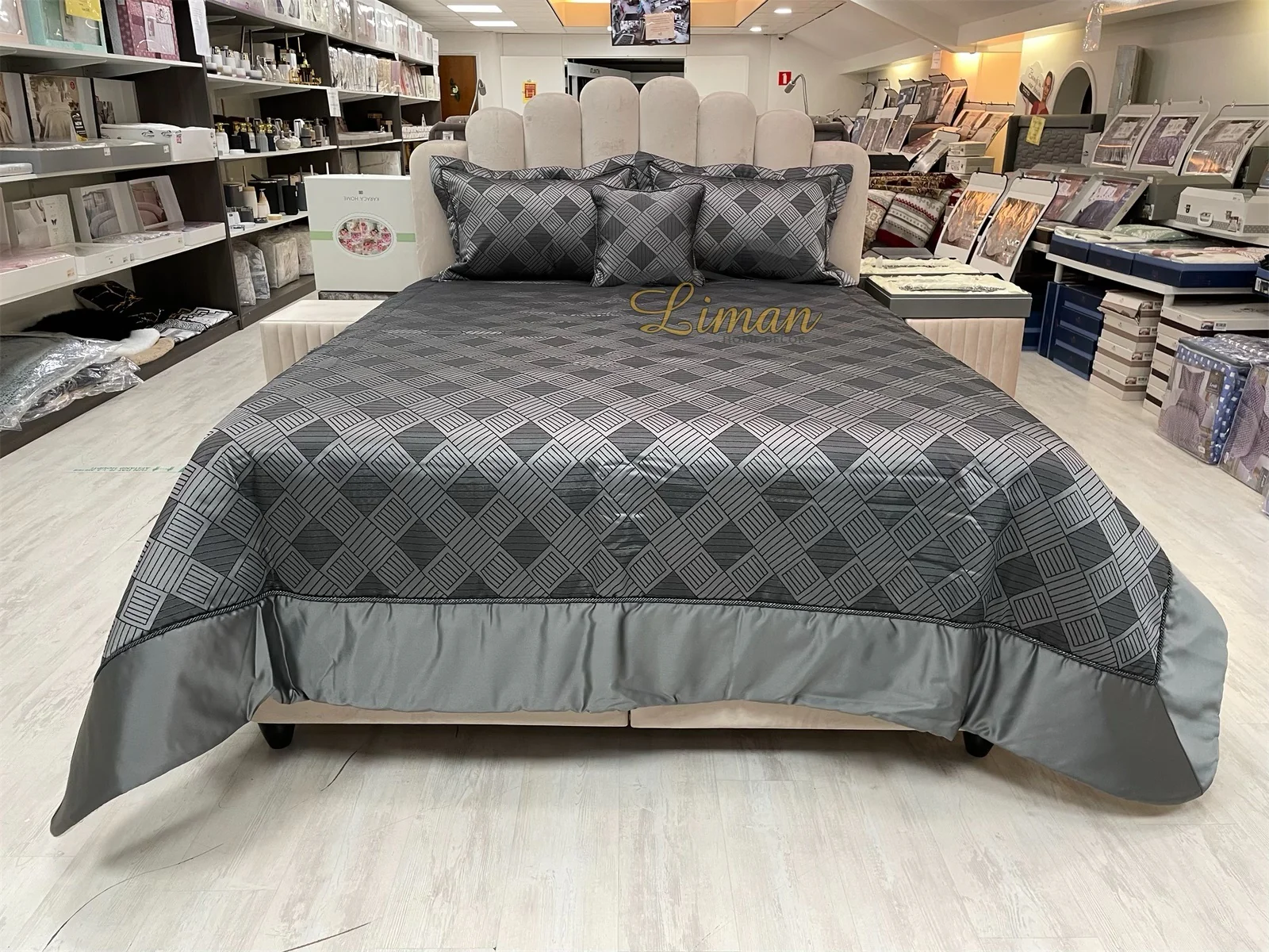 Ipekce Class Bedspreiset 4 Delig Antraciet