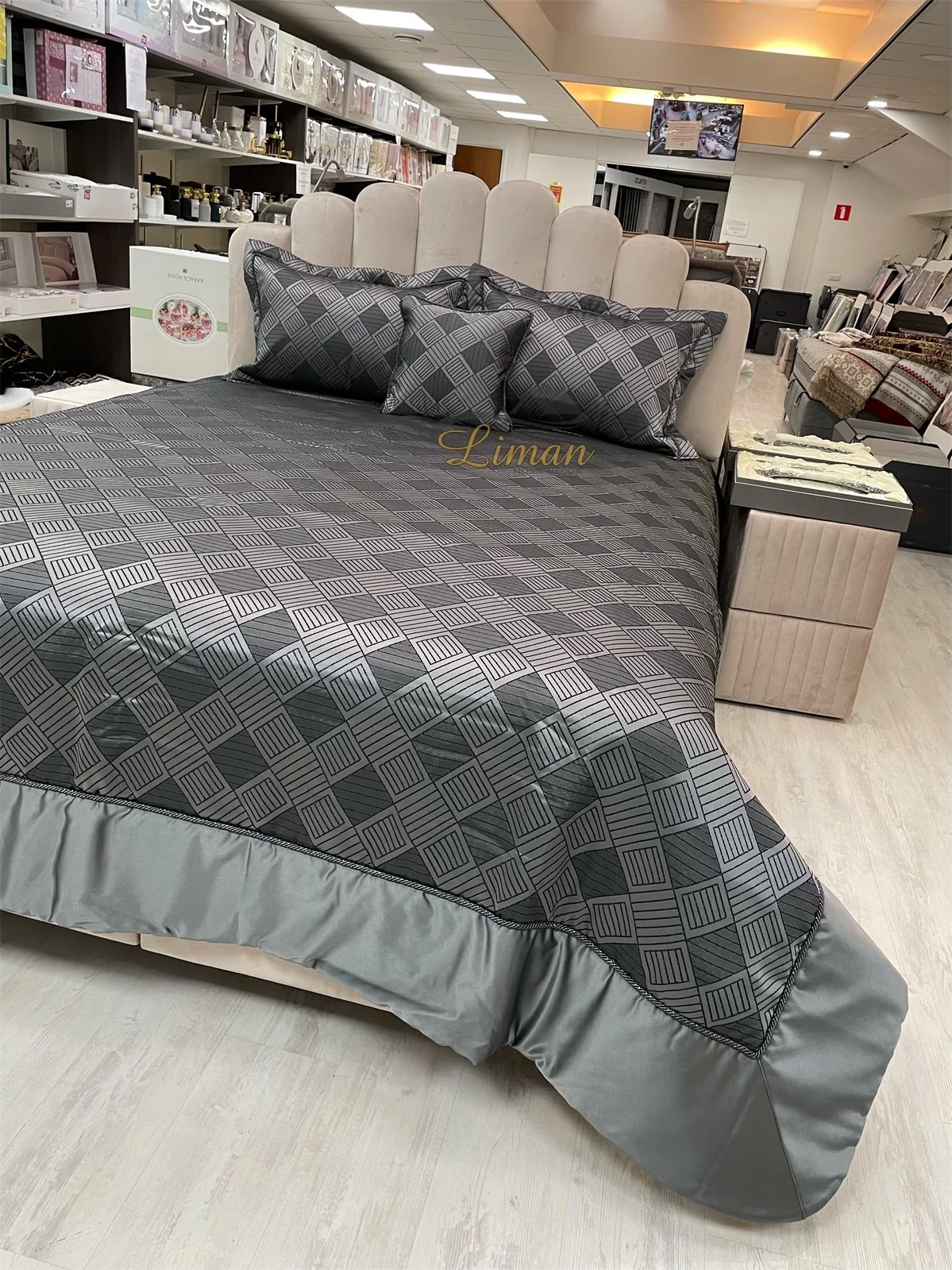 Ipekce Class Bedspreiset 4 Delig Antraciet - Image 2