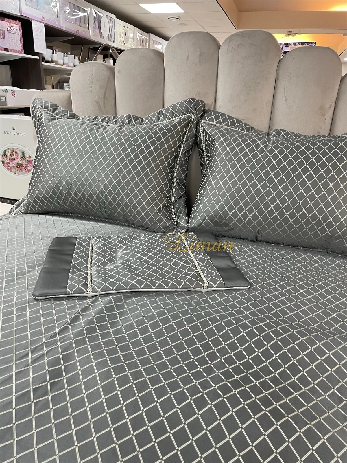 Ipekce Diva Bedspreiset 4 Delig Grijs - Image 3
