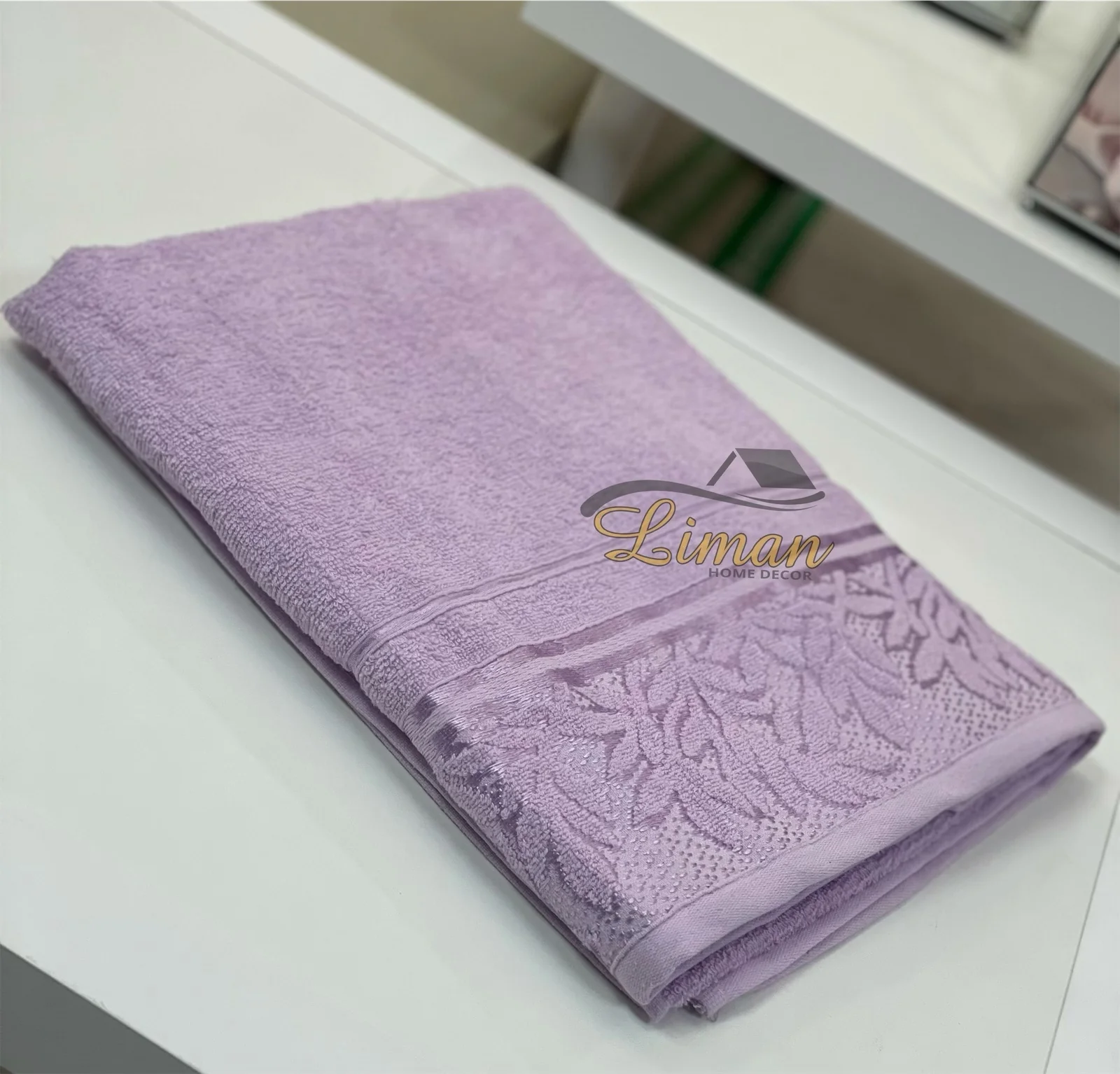 Ipekce Glory Handdoek 90 x 150 Cm Lila / Licht Paars