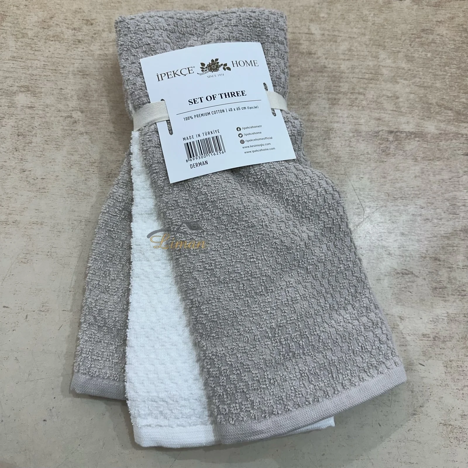 Ipekce Keuken Handdoek 40 x 65 Cm 3 Delig Beige - Image 2