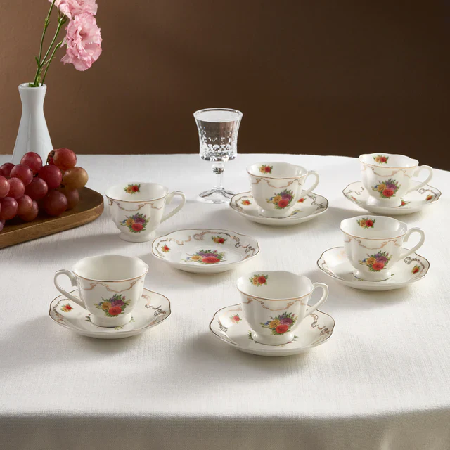 KARACA ANTIQUE ESPRESSOSET 12 DELIG |6 PERSOONS