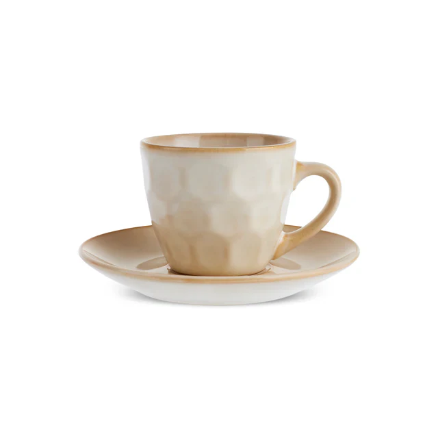 KARACA ARIA BEIGE REACTIVE ESPRESSOSET 2 DELIG | 1 PERSOONS