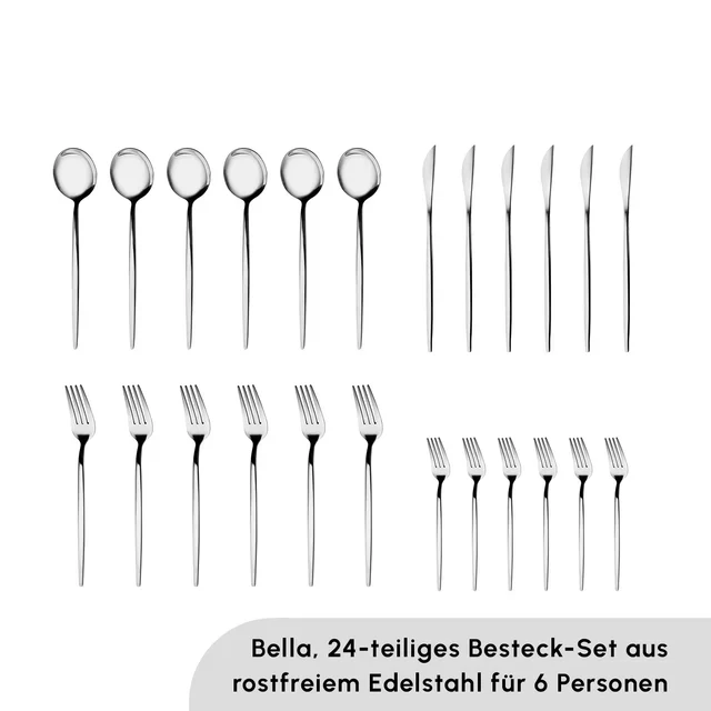 Karaca Bella Bestekset 24 Delig | 6 Persoons - Image 2