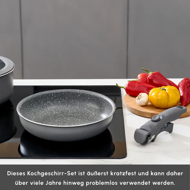 Karaca Comfort 6-delige Kookset met Afneembare Handgrepen - Image 4