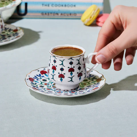 Karaca Ebruli Espressoset 12 Delig | 6 Persoons Multicolor