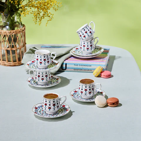 Karaca Ebruli Espressoset 12 Delig | 6 Persoons Multicolor - Image 4