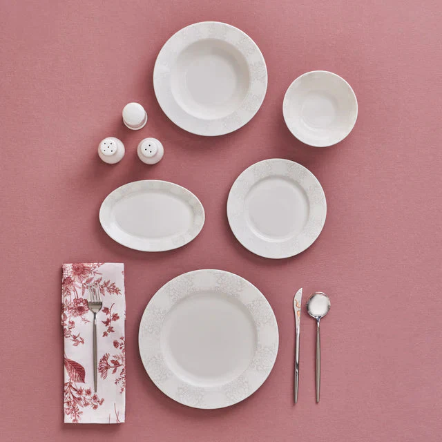 Karaca Forever Bone China New Olio Serviesset 53-delig | 12 Persoons - Image 3